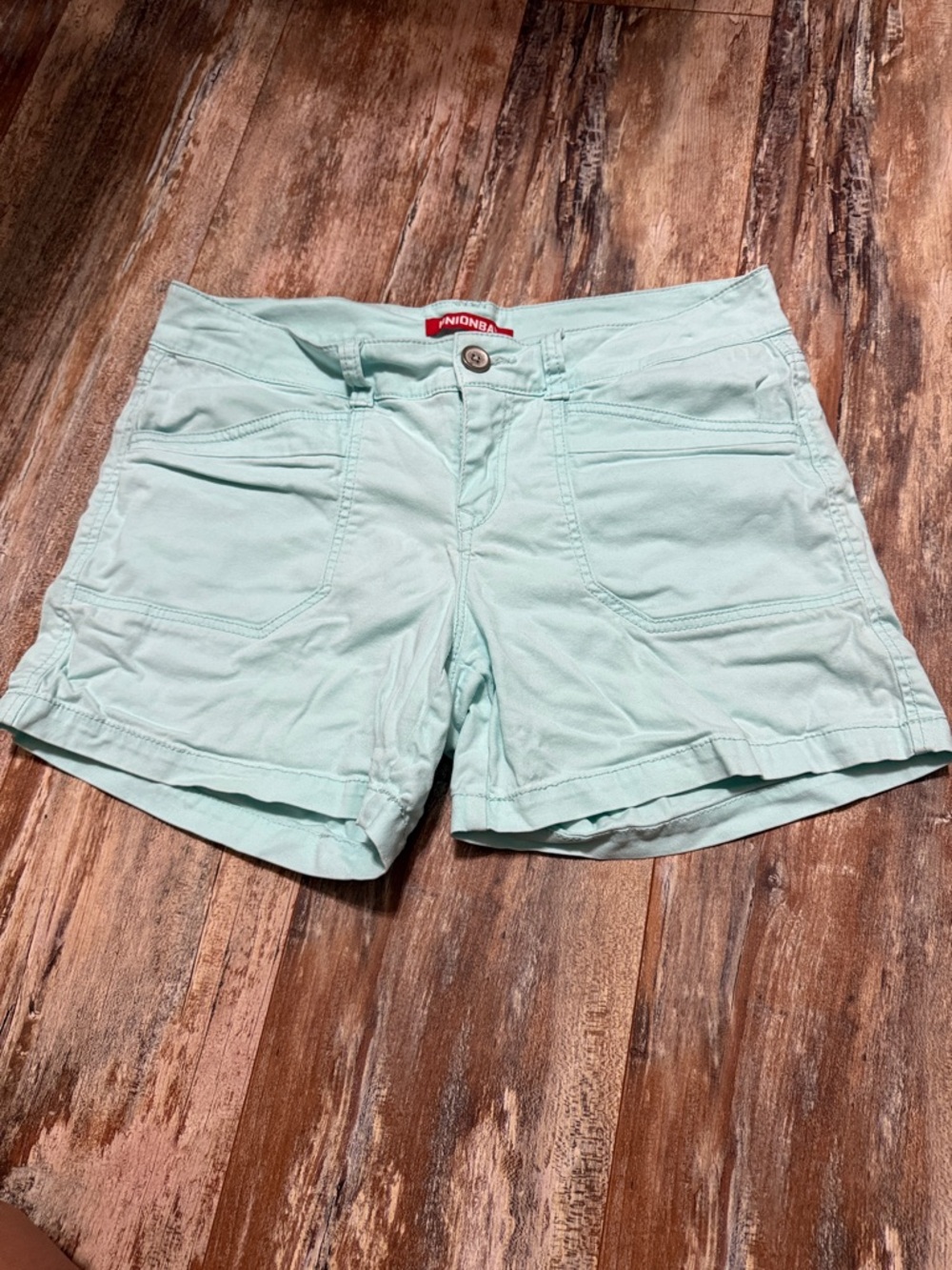 UNIONBAY Mint Green Womens Cotton Shorts